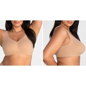 Honeylove Bra XL Nude Sand Soft Foam Wireless Pullover